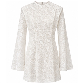 Rotate Lace Mini Kjole, Egret